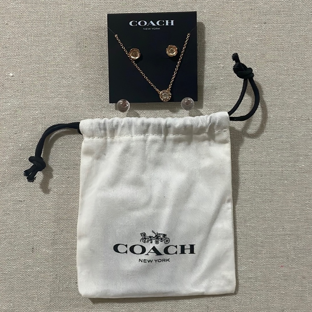 Coach Women's Signature Stone Tea Rose 3-Piece Jewelry Set